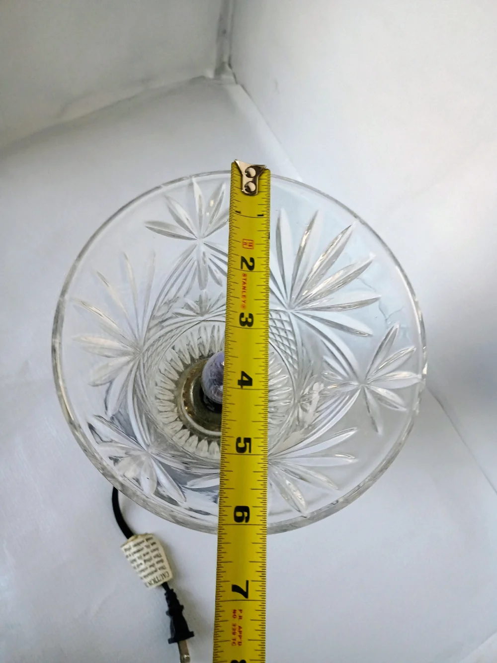 Vintage Godinger Silver Art Co Table Lamp w Shannon Irish Crystal Cut Glass